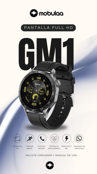 Smartwatch Mobula GM1 con Pantalla AMOLED y Monitoreo de Salud
