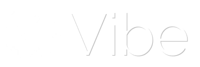 Vibe logo of a city skyline and the Vibe name