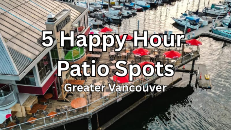 Arial photo of the patio at Bae Side at Mahony’s Tavern