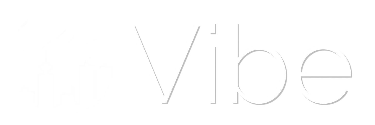 Vibe logo of a city skyline and the Vibe name