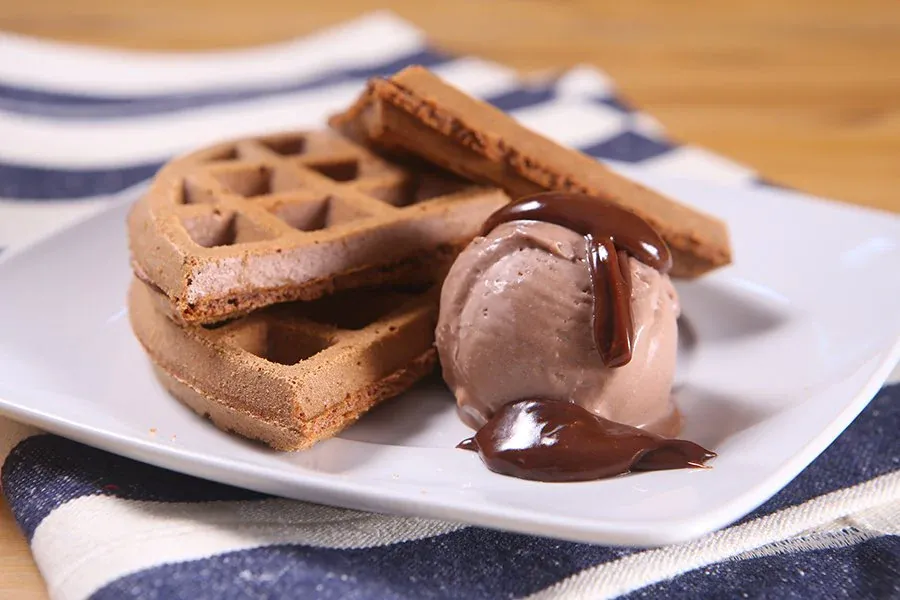 sorvete com biscoito