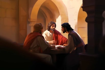 Jésus prononce un discours sur la science