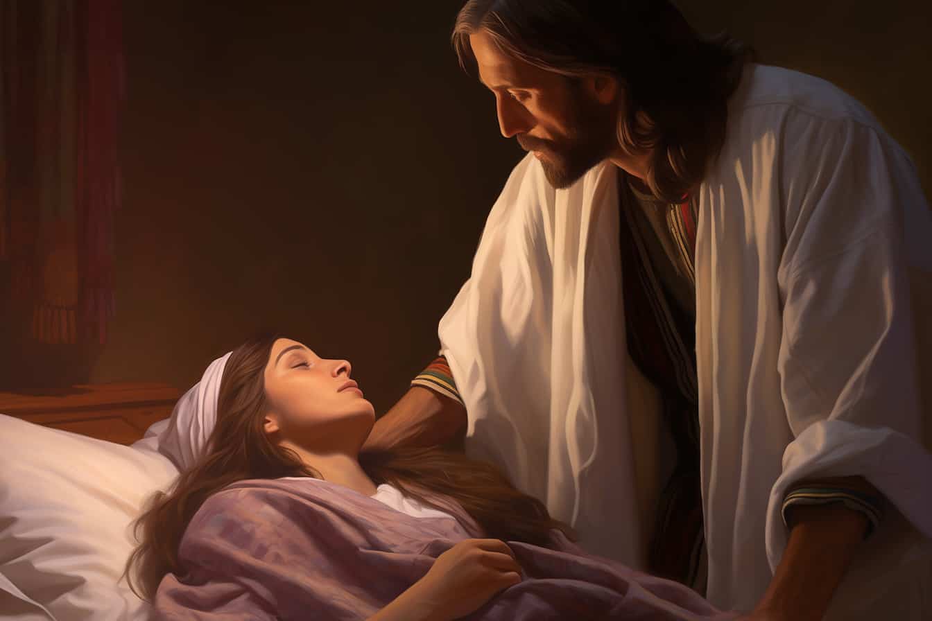 Jésus réveille une jeune fille dans le coma