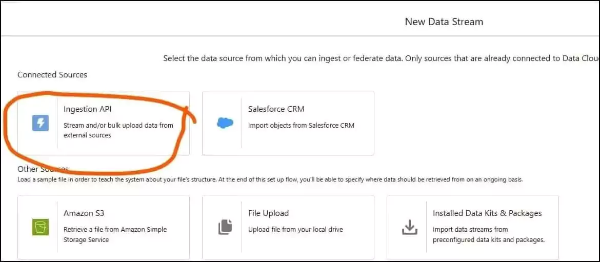 Salesforce Data Cloud Ingestion API | Ingestion API Data Stream Creation | SalesforceCodex