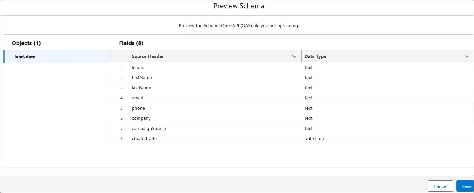 Salesforce Data Cloud Ingestion API | Ingestion API Schema Preview | SalesforceCodex