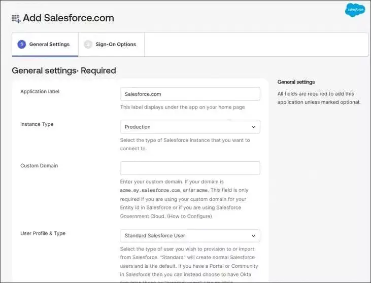 Okta Application Creation