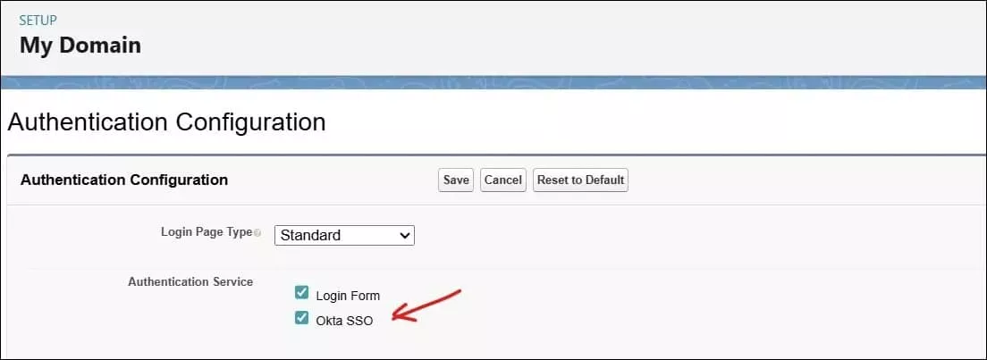 Enable Okta Single Sign-on in Salesforce Login Form