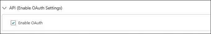 External Client App OAuth Setting