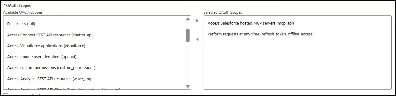 OAuth Scope for External Client App