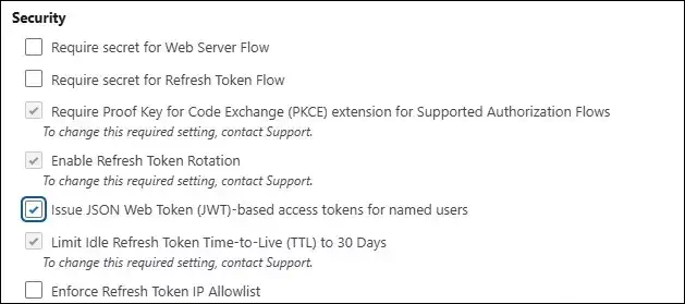 Security in External Client App