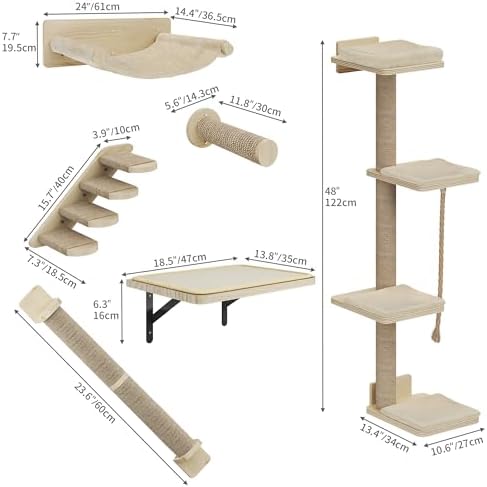 Vue 4 de Yitahome Pcs Etagere Murale