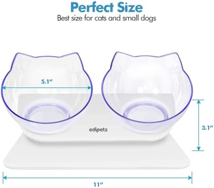 Vue 4 de Edipets Gamelle Chat Transparent