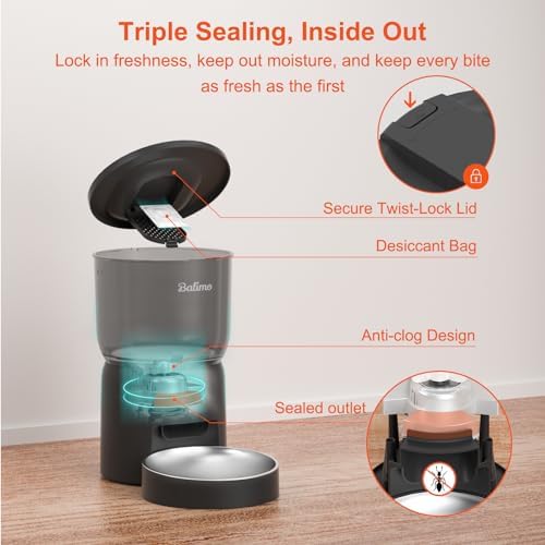 Vue 4 de Balimo Distributeur Croquettes Chat