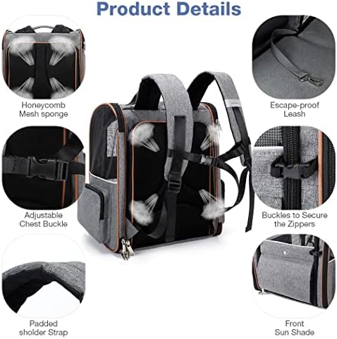 Vue 4 de Lekespring Sac Transport Chat