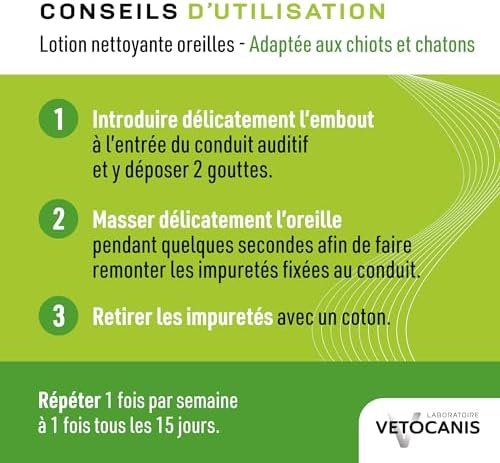 Vue 4 de Vetocanis Nettoyant Oreilles Chien