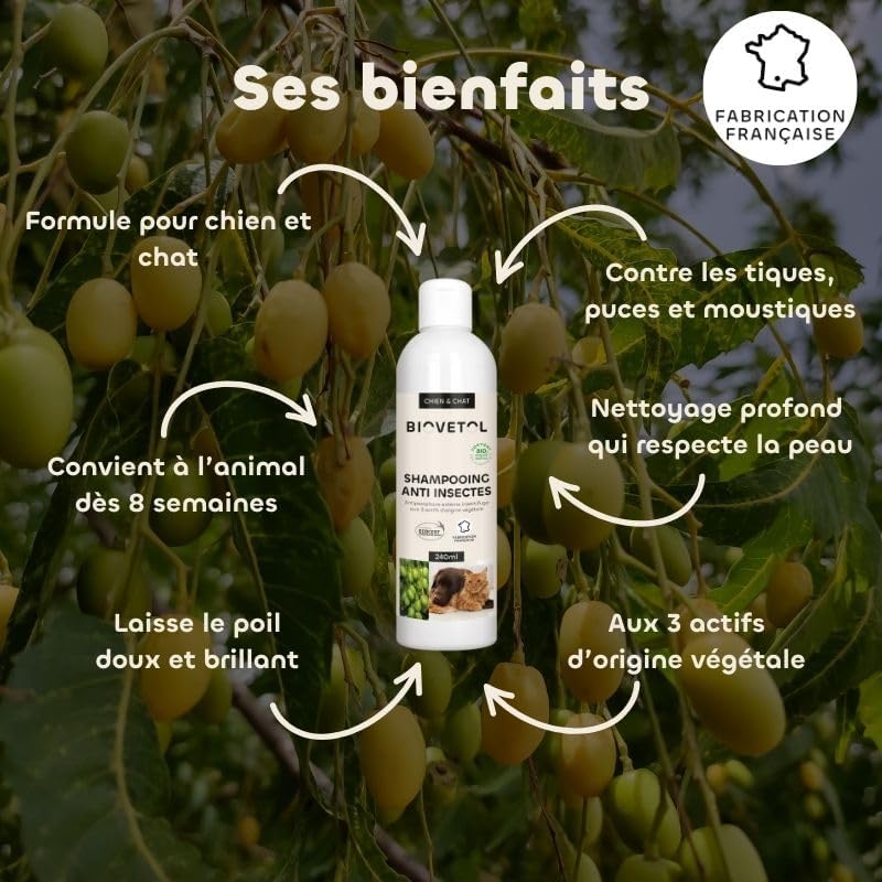 Vue 4 de Biovetol Shampoing Soin Antiinsectes
