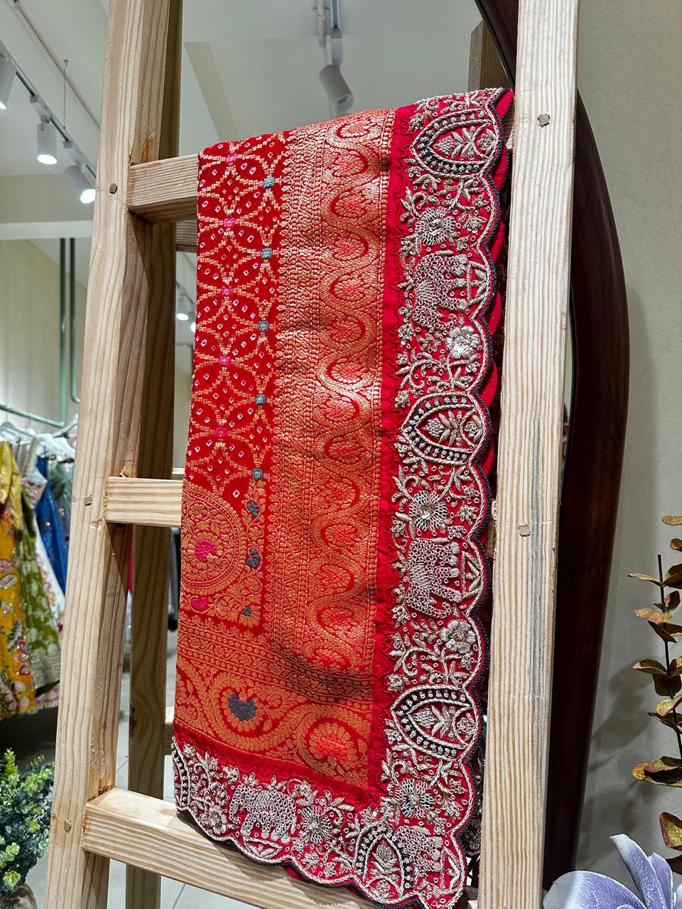 khaddi georgette meenakari