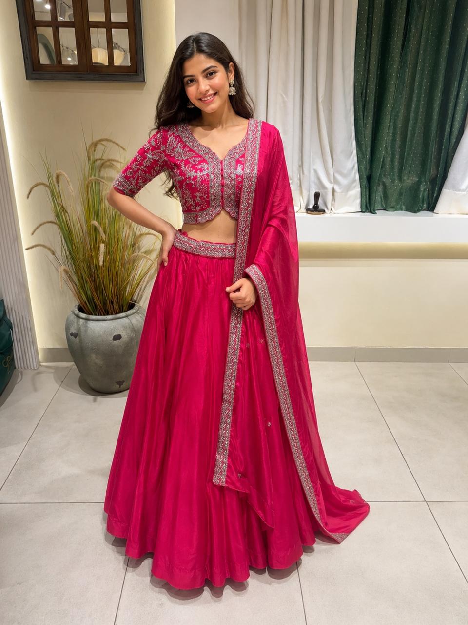 Jardoji Red lehenga