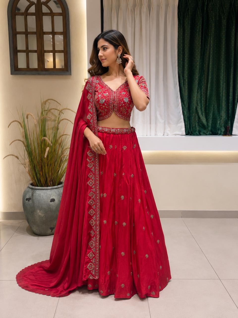 Red Lehenga