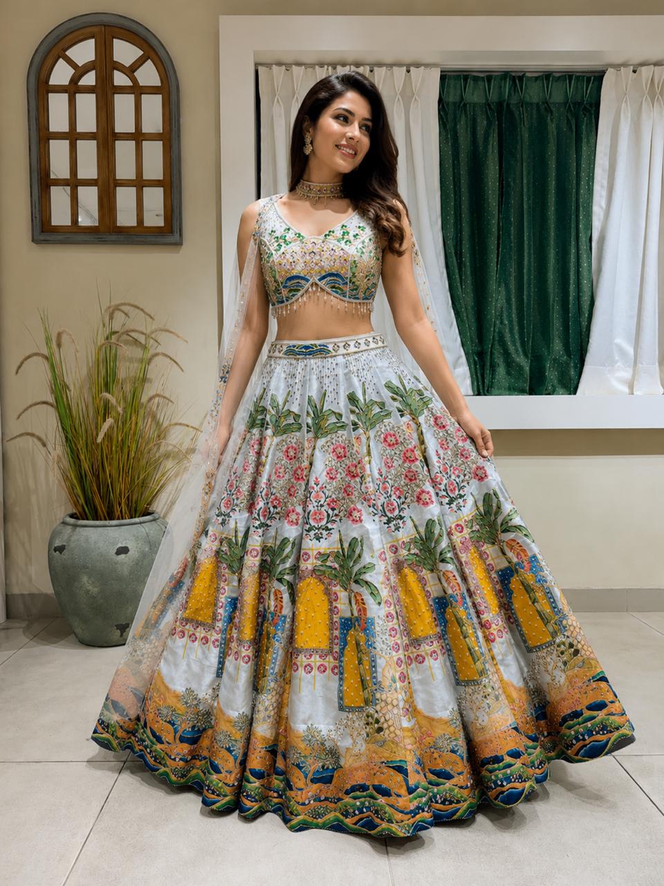 White PDP Lehenga