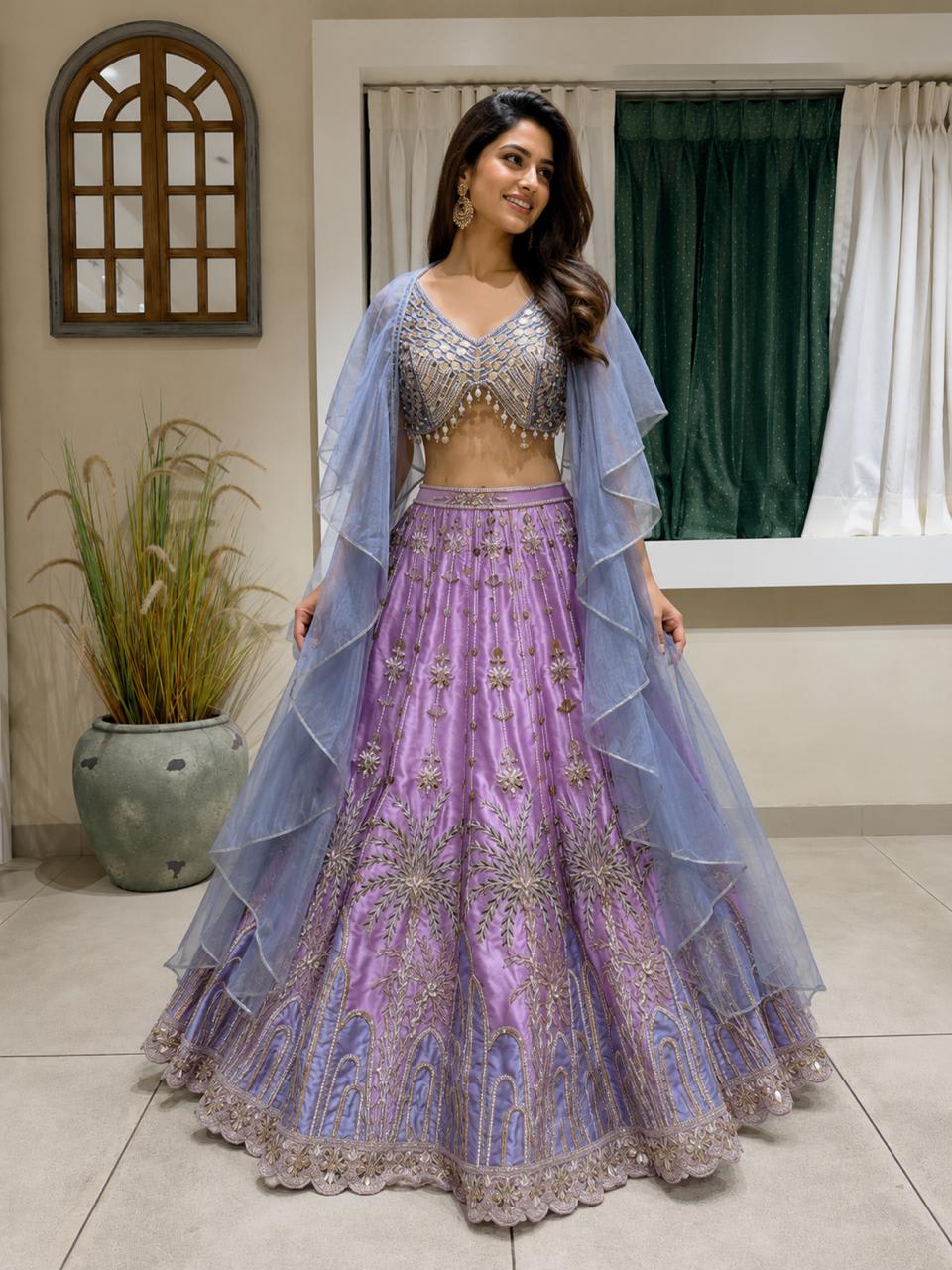 Lavender PDP Lehenga