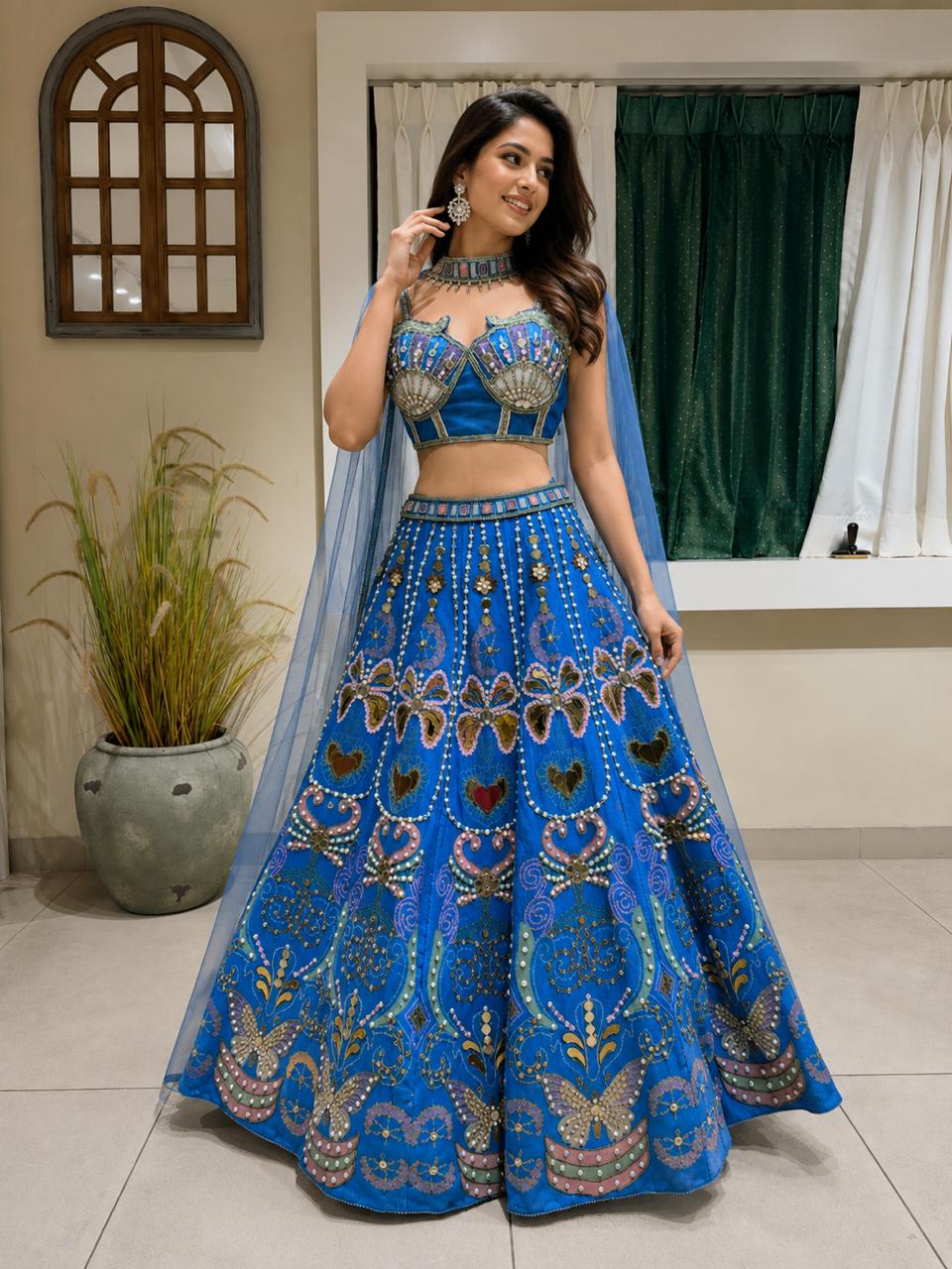 Blue PDP Lehenga