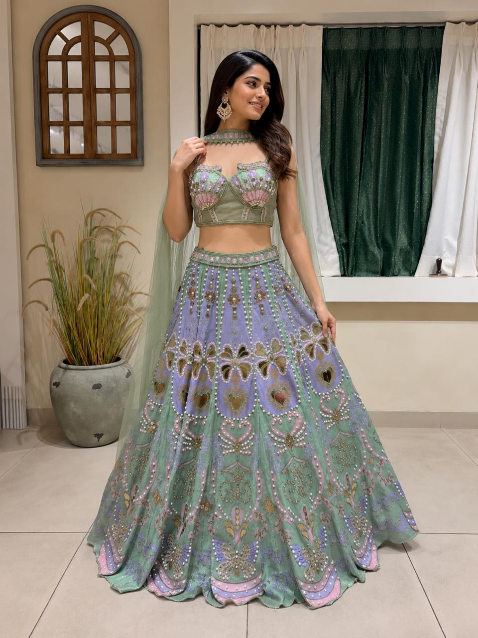 Green PDP Lehenga