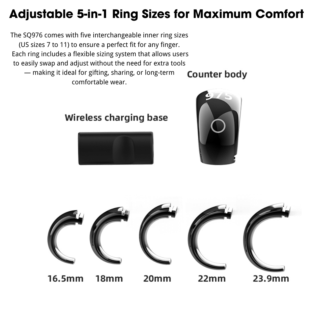 SQ976 5-in-1 adjustable sizing diagram