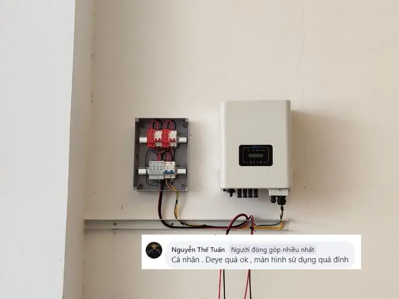 Hình ảnh lắp đặt thực tế biến tần Deye