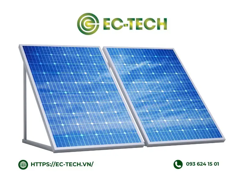 Tấm pin năng lượng mặt trời có tác dụng chuyển hóa năng lượng ánh sáng mặt trời thành điện năng