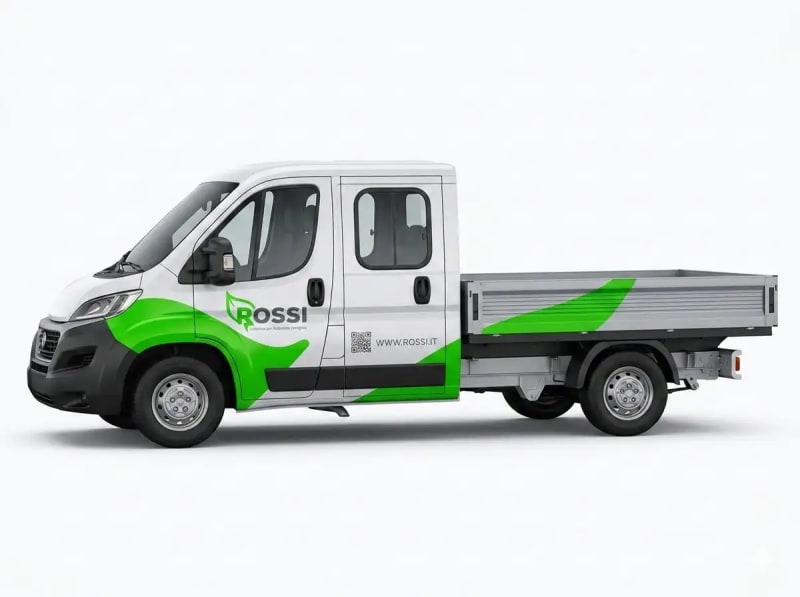 Riqualificazione estetica furgoni con wrapping pubblicitario Roma