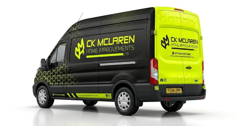 Decorazione adesiva promozionale per veicoli commerciali Roma