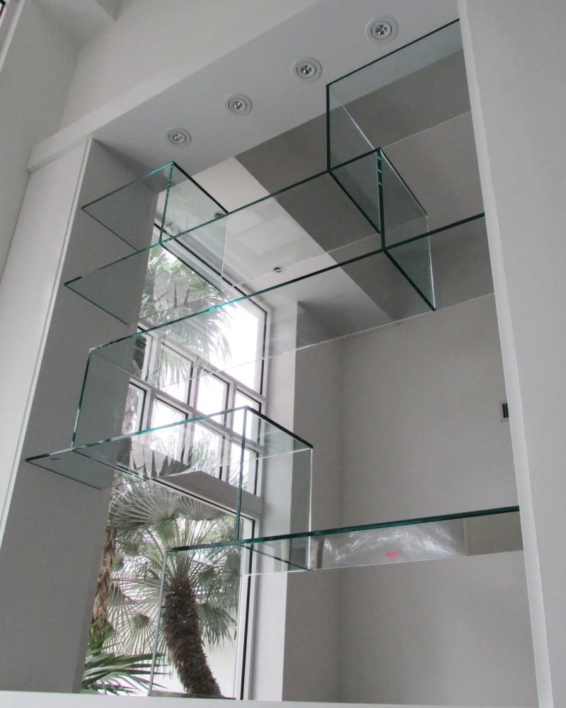 Mensole vetro Roma - Consolle cristallo design minimalista