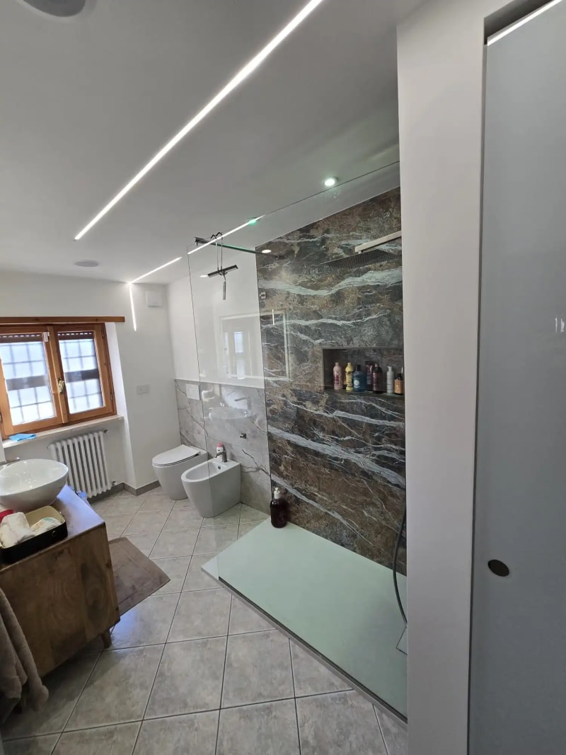 Box doccia su misura Roma - Cristallo temperato walk-in