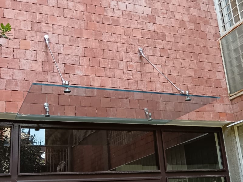 Copertura vetro Roma - Protezione ingresso design moderno