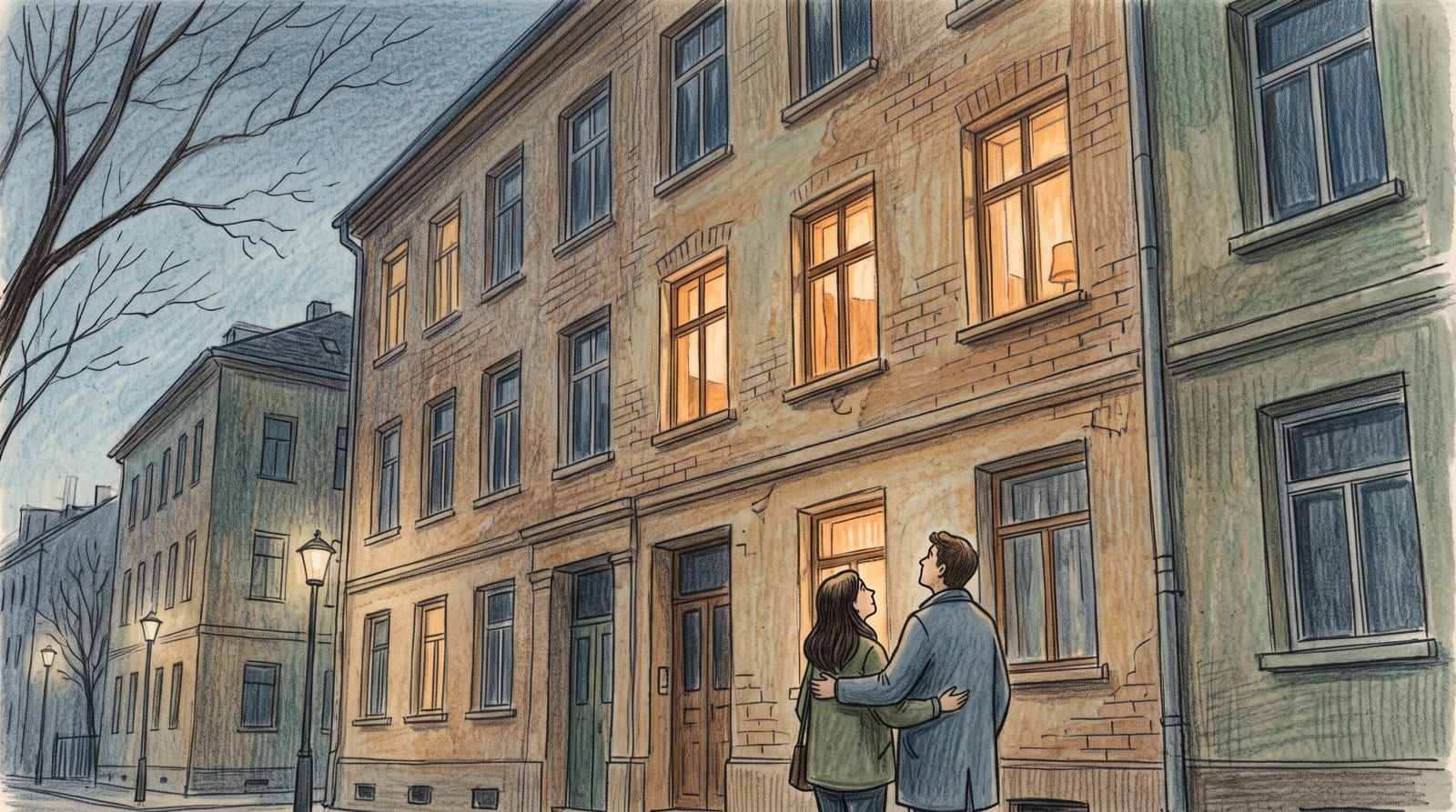 The Windows With Lights On — illustration