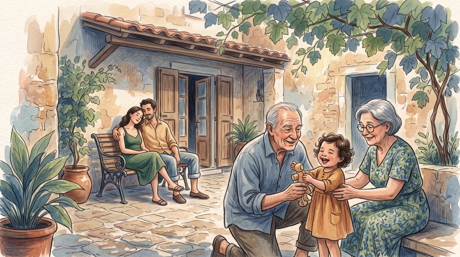 Watching My Parents Become Children Again — illustration