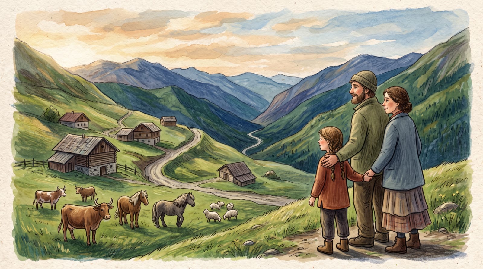 The First Time She Saw Where I Grew Up — illustration