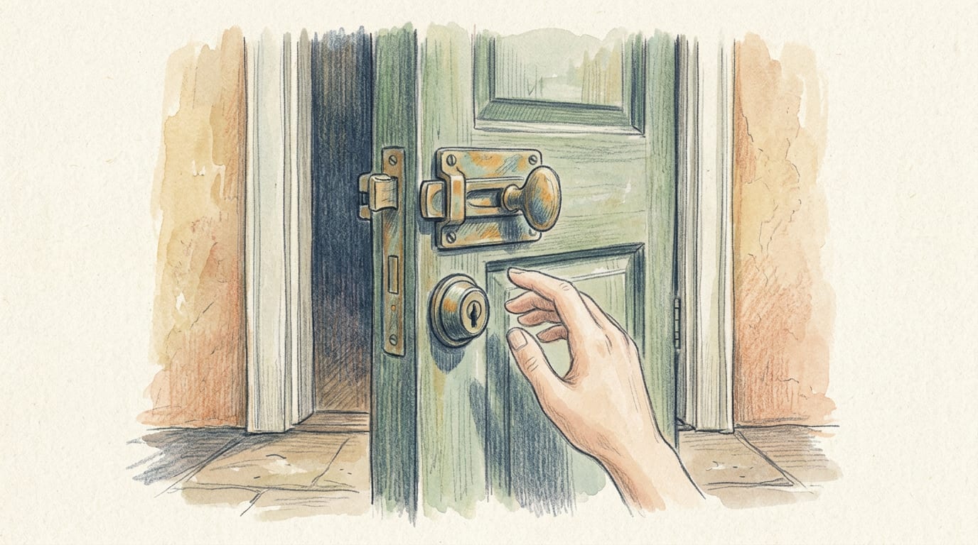The Lock Above the Door — illustration