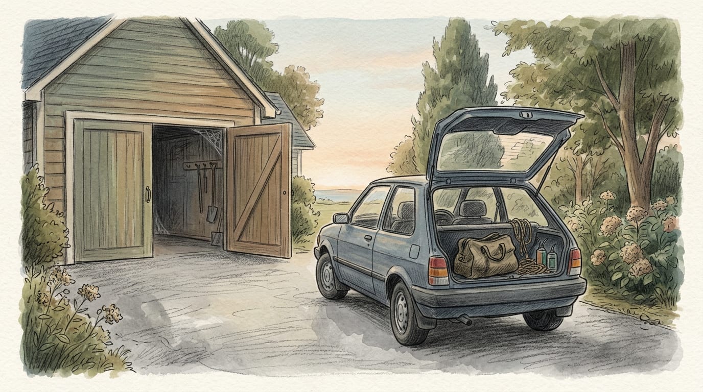 My Kit Is Still in the Trunk — illustration