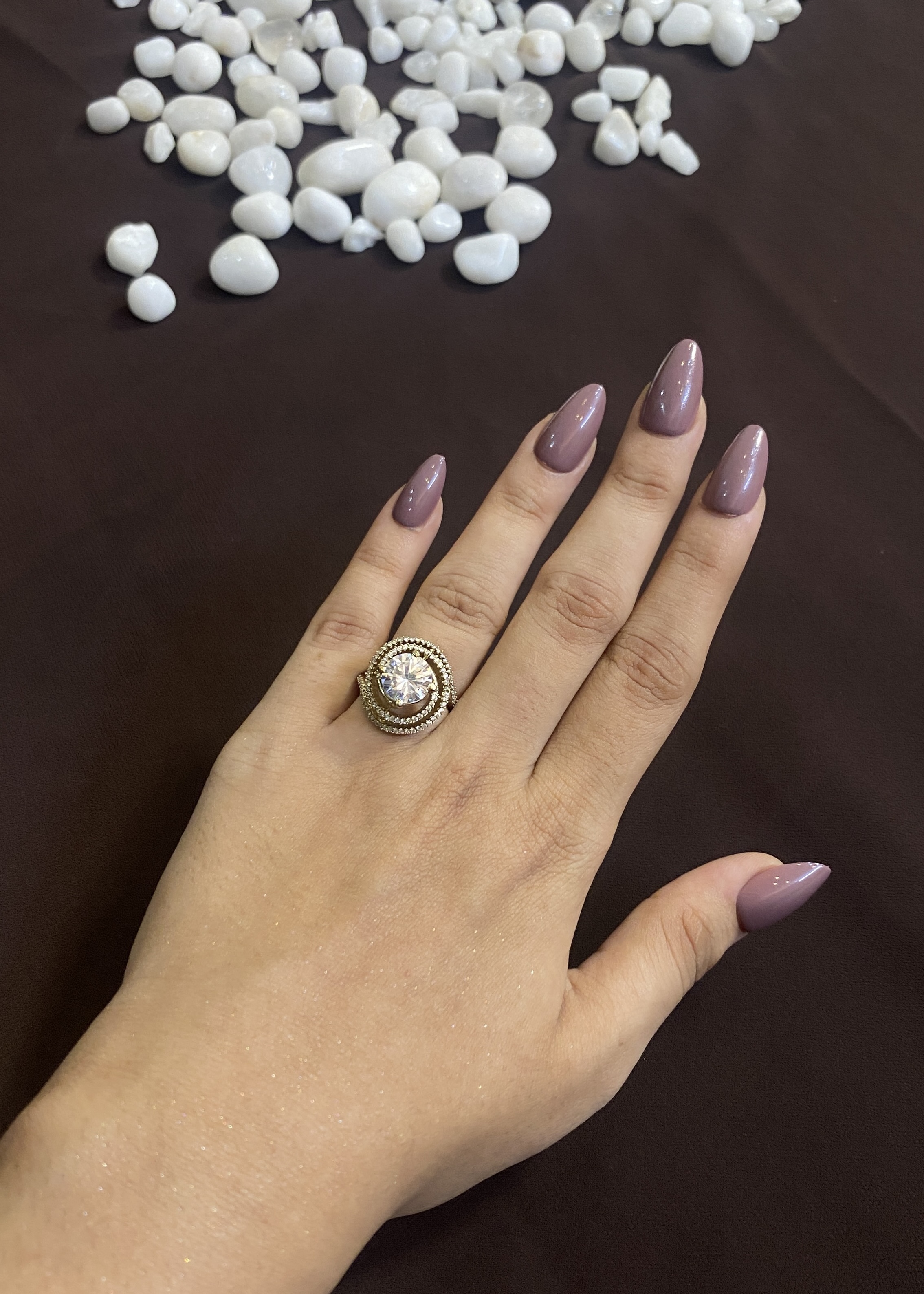 VICTORIAN HALO RING WITH SOLITAIRE