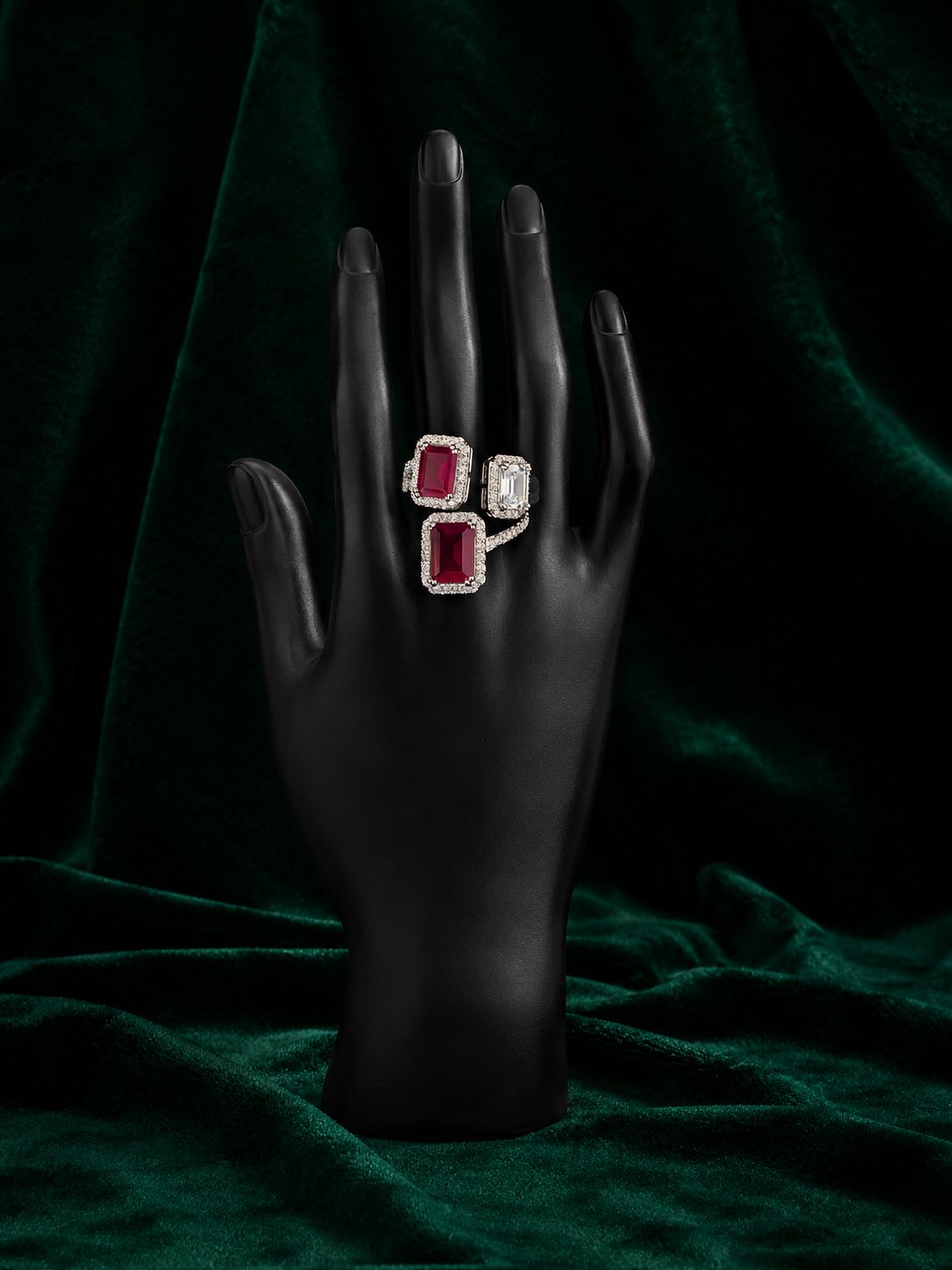 3 STONE RUBY RING