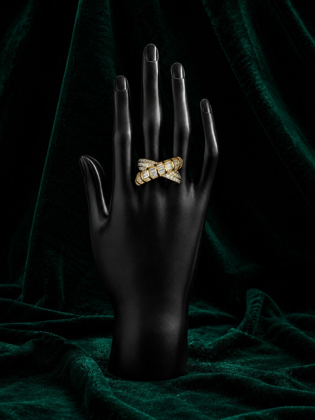 CROSS FINGER BAND RING