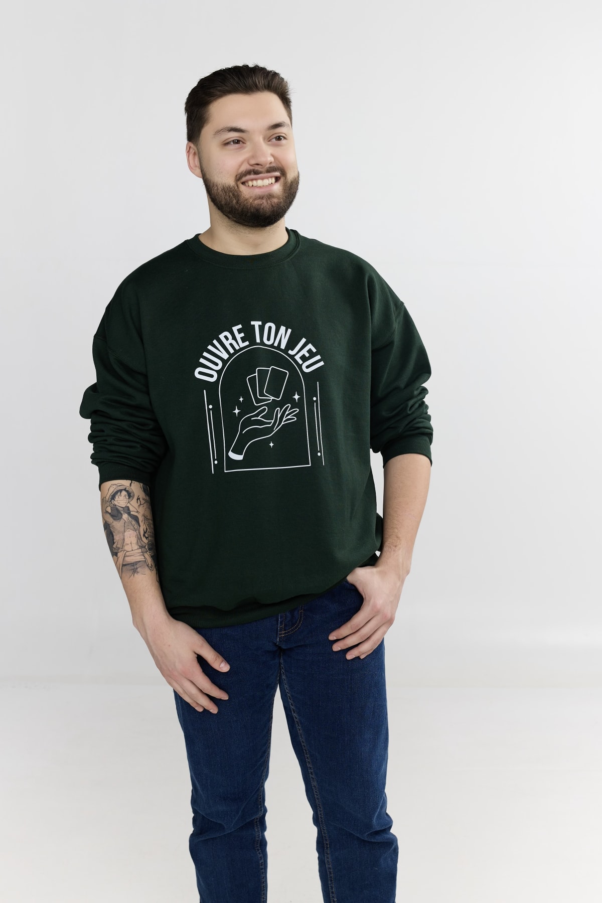 Crewneck Ouvre ton jeu Vert - Homme