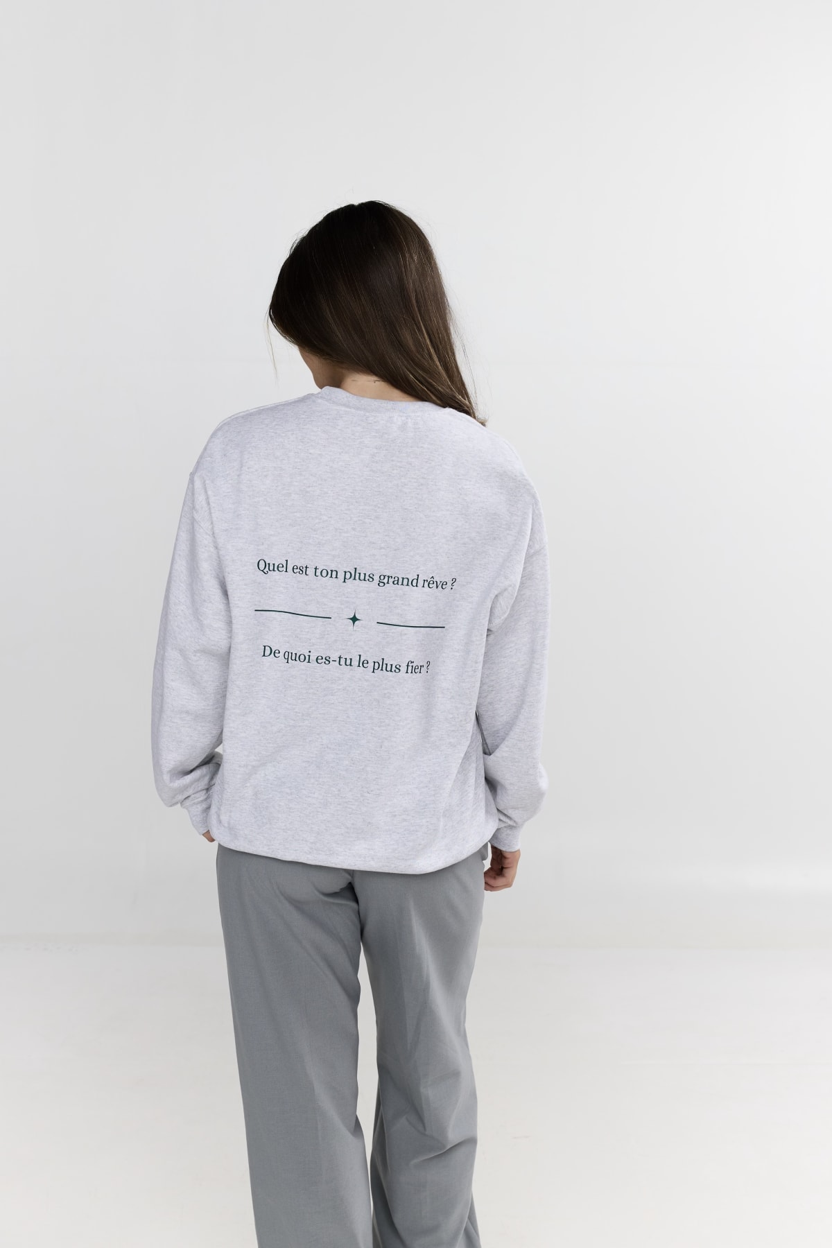 Crewneck Ouvre ton jeu Gris - Dos