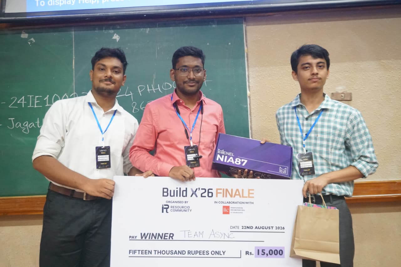 BuildX 2026 — IIT Kharagpur - Winning Moment