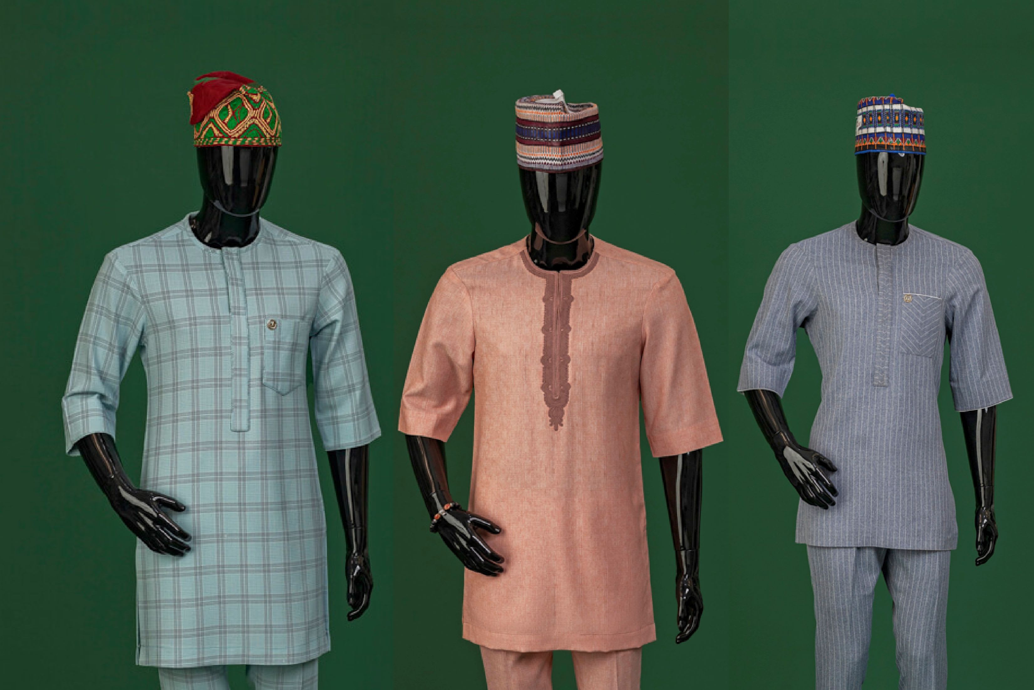 Commanding Presence - Three men in traditional African attire