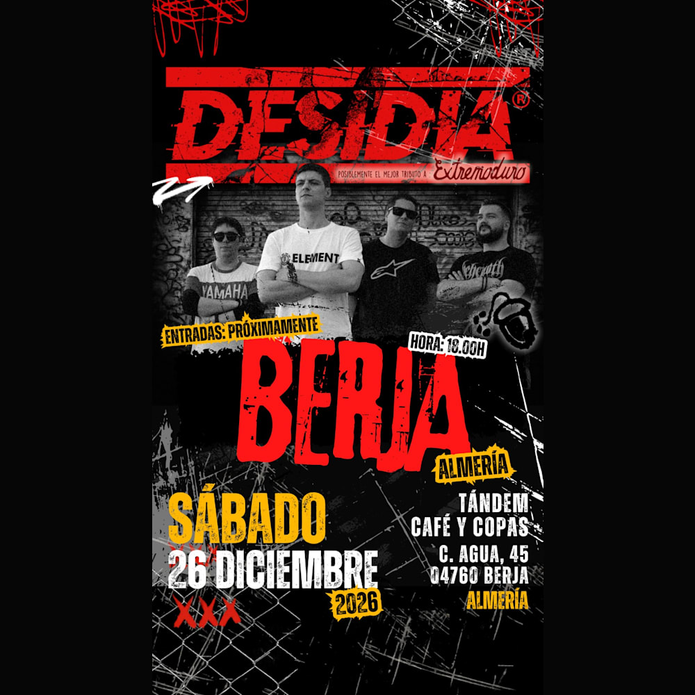 DESIDIA EN TÁNDEM, ÚLTIMO CONCIERTO DEL AÑO