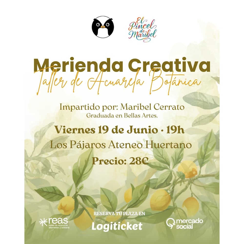 Merienda Creativa - Taller de Acuarela Botánica
