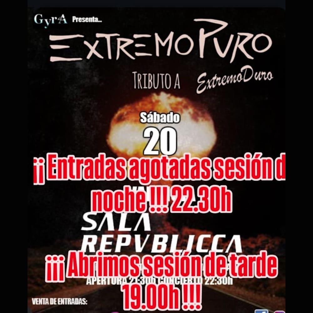 Extremopuro, tributo a Extremoduro en Valencia sesión de tarde